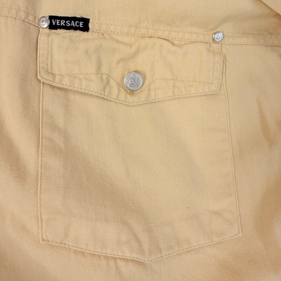 Versace Jeans Couture Vintage Men's Canvas Shirt/Shacket; Gold;‎ XL - Picture 4 of 7